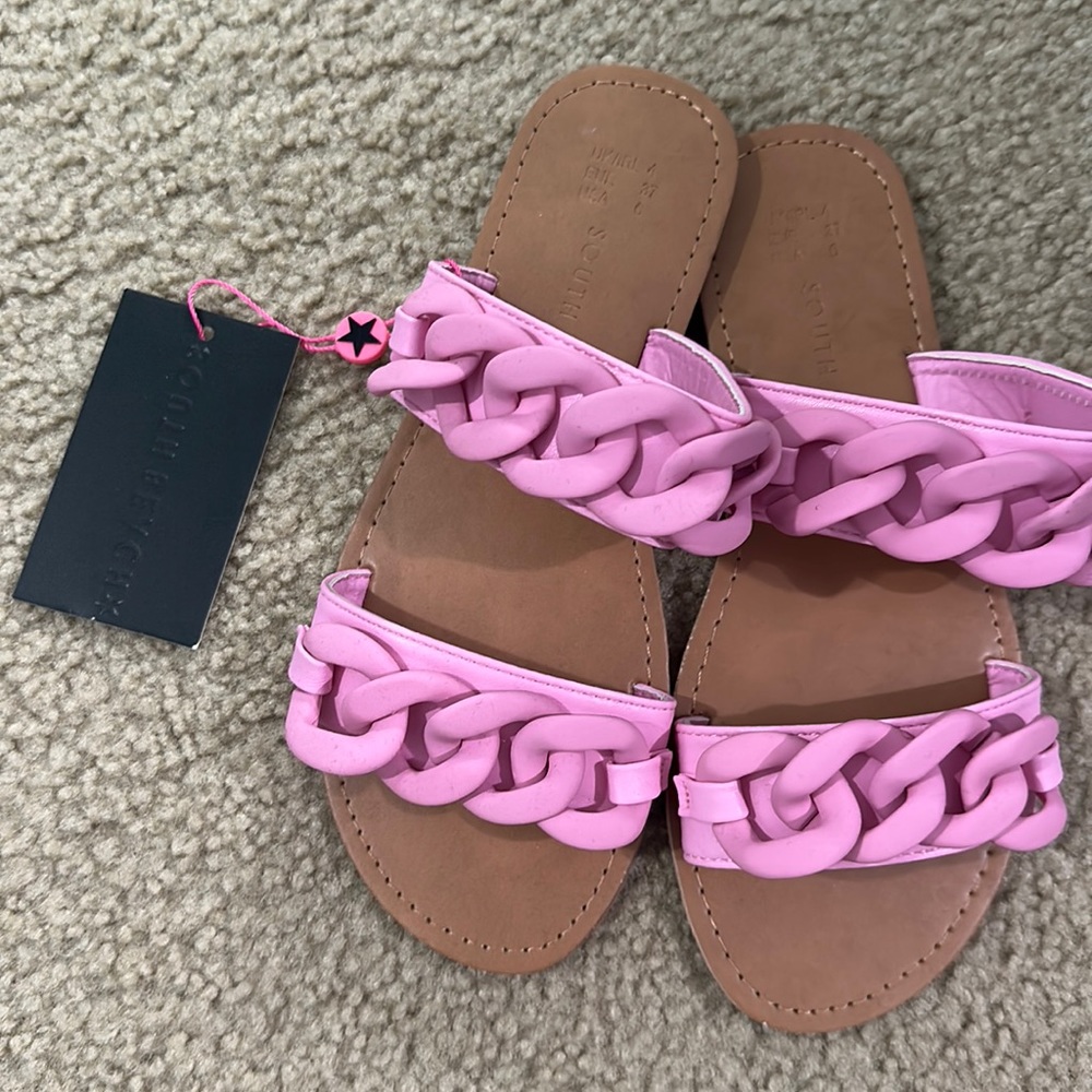 Pink Chain Sandals